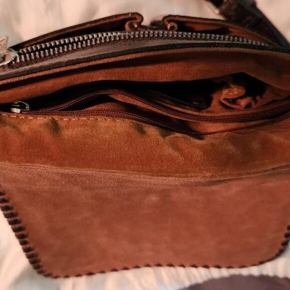 Patricia Nash Granada Tooled Turquoise Crossbody Bag - Picture 3 of 6